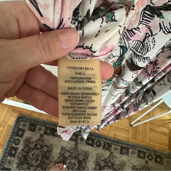 Anthropologie x Plenty by Tracy Reese Pink and White Floral Jumpsuit - Picture 9 of 12